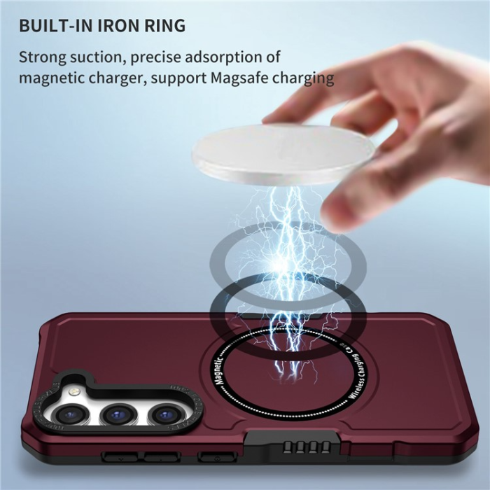 A-One Brand - Galaxy S23 Skal Magsafe Anti Drop - Vinröd