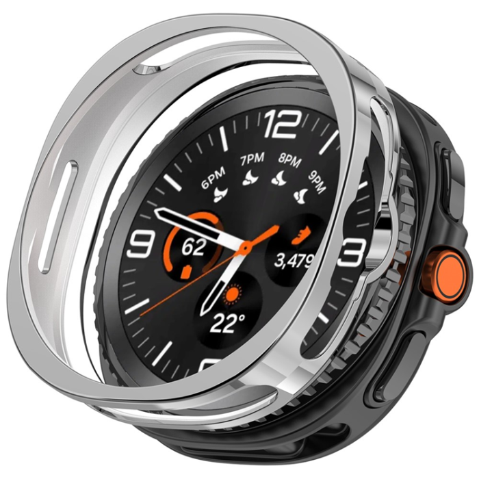 A-One Brand - Galaxy Watch 8 Classic (46mm) Skal TPU Electroplating - Silver