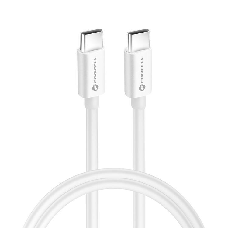 FORCELL USB-C till USB-C kabel 1m QC4.0 5A/20V PD100W - Vit | 3541 | AlltMobil