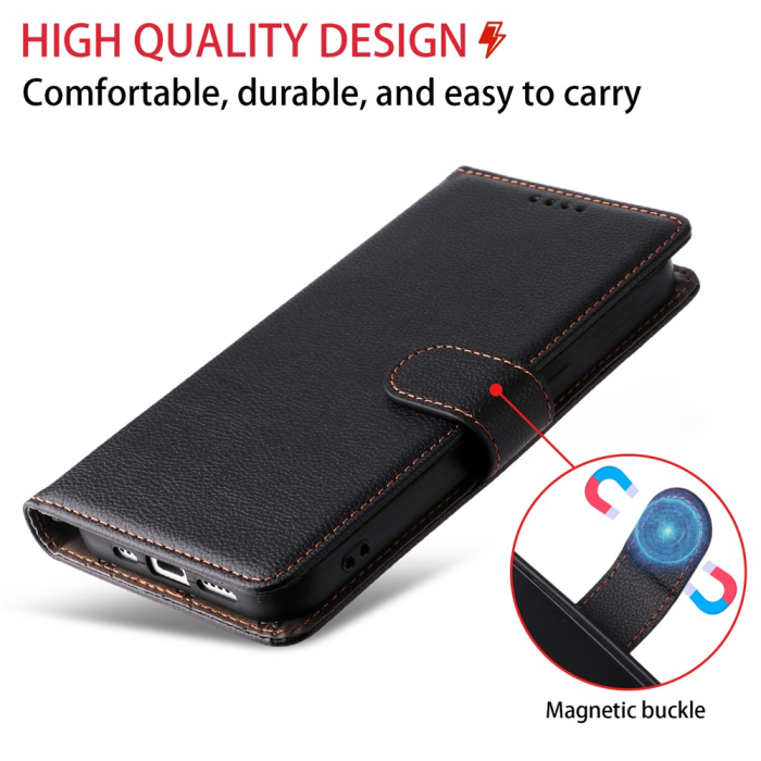 A-One Brand - iPhone 17 Pro Max Plånboksfodral RFID Blocking med Handledsrem