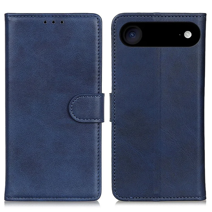 A-One Brand - iPhone 17 Air Plånboksfodral Cowhide Texture - Blå