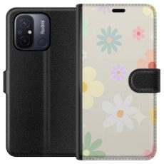 iSecrets - Pl&aring;nboksfodral till Xiaomi Redmi 12C med fejdande blommor