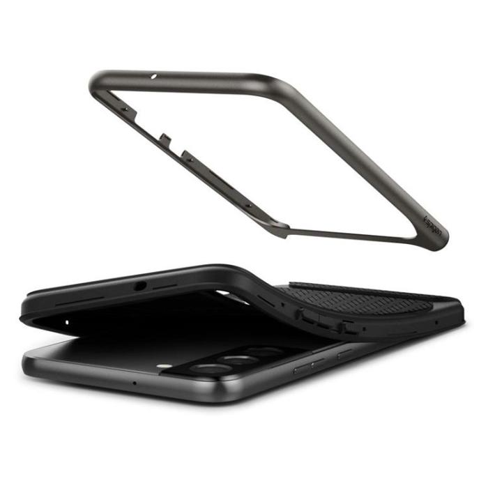 Spigen - Spigen Neo Hybrid Skal Galaxy S22 - Gunmetal