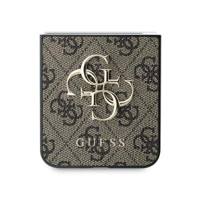 Guess - Guess Galaxy Z Flip 6 Mobilskal Läder 4G Metal Logo - Brun