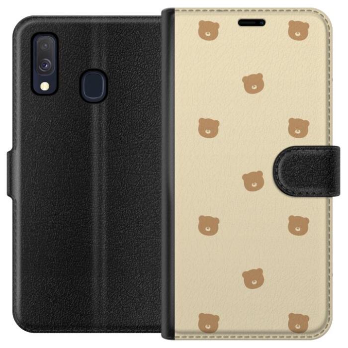 iSecrets - Plånboksfodral till Samsung Galaxy A40 med Björnmönster