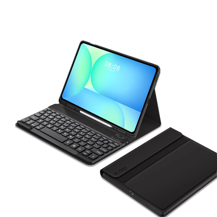Tech-Protect - Tech-Protect Galaxy Tab S10 FE Plus Fodral med Tangentbord - Svart