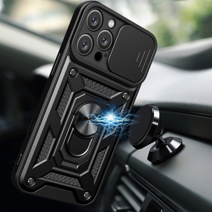 OEM - iPhone 16 Pro Mobilskal Hybrid Armor Camshield - Svart