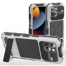 R-JUST - R-JUST Mobilskal till iPhone 15 Plus Shockproof Silikon+Metal Silver