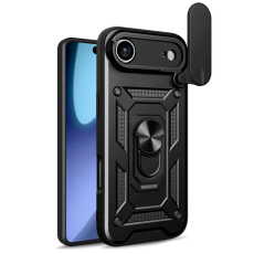 A-One Brand - iPhone 17 Air Mobilskal Slide Kameralock PC + TPU - Svart