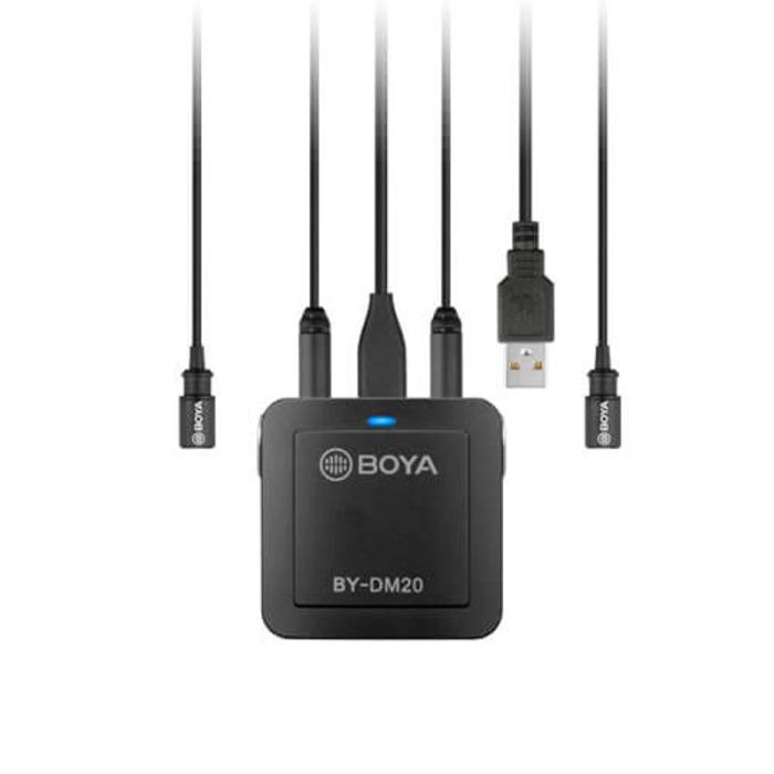 BOYA - BOYA Mikrofon Lavalier x2 BY-DM20 2-Kanals USB-C/Lightning 2m