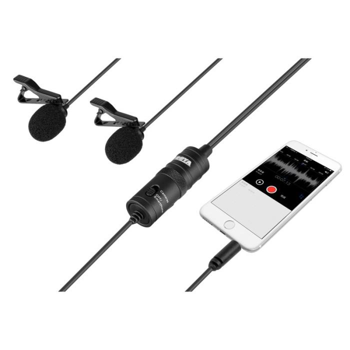 BOYA - BOYA Mikrofon Lavalier x2 BY-M1DM 3.5mm 4m