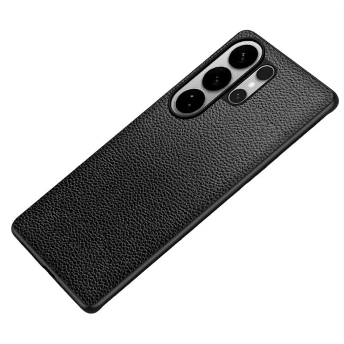 OEM - Mobilskal för Samsung Galaxy S26 Ultra Konstläder PC + TPU - Svart