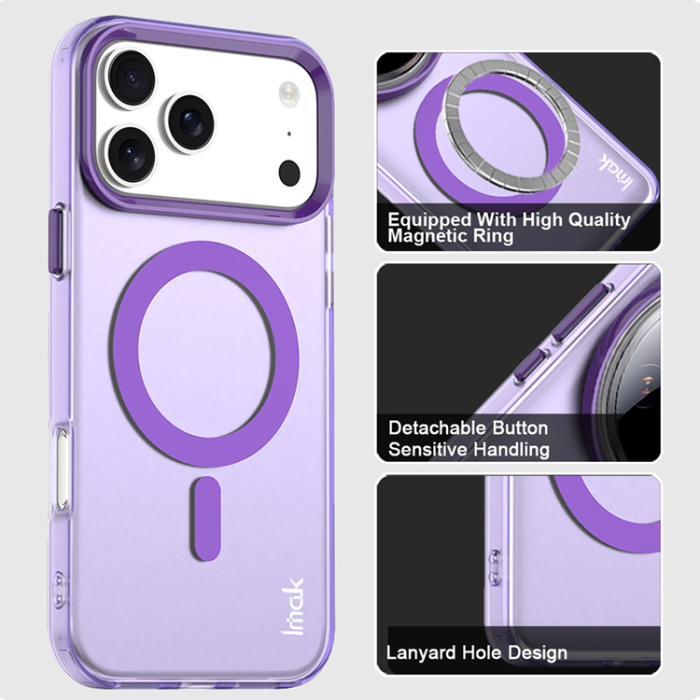 Imak - IMAK iPhone 17 Pro Mobilskal MagSafe Anti Drop - Lila