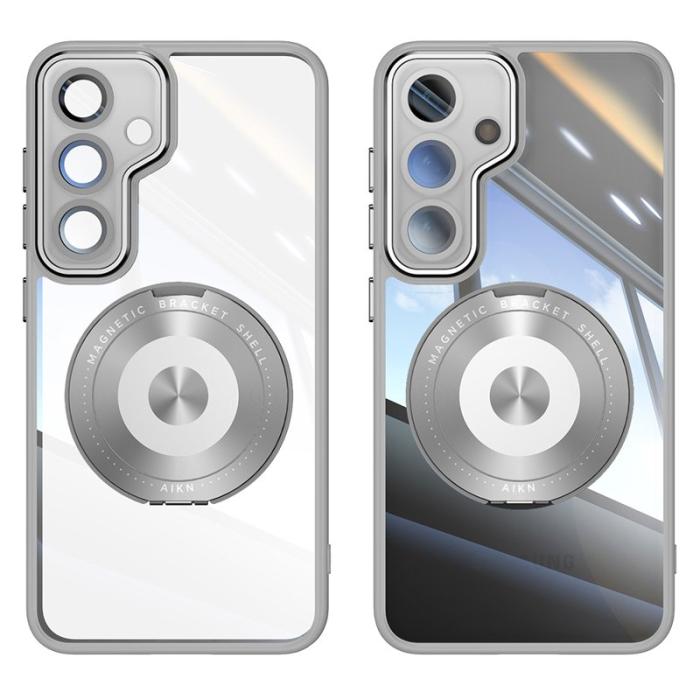 OEM - Mobilskal för Samsung Galaxy S26 Magnetiskt PC + TPU med Kickstand - Titangrå