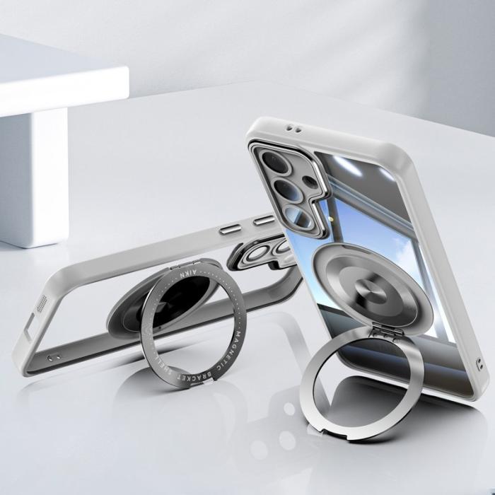 OEM - Mobilskal för Samsung Galaxy S26 Magnetiskt PC + TPU med Kickstand - Titangrå