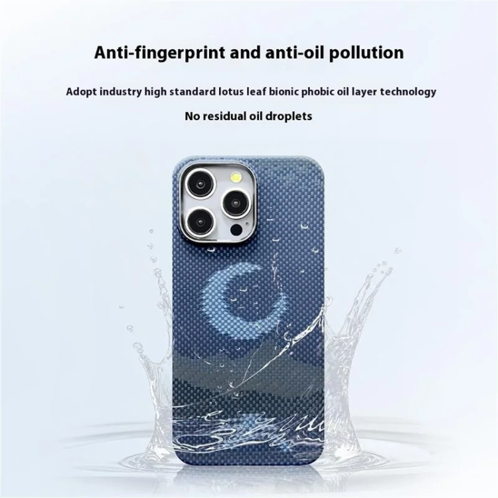 A-One Brand - iPhone 16 Pro Max Mobilskal Magsafe Aramid Fiber - Moon