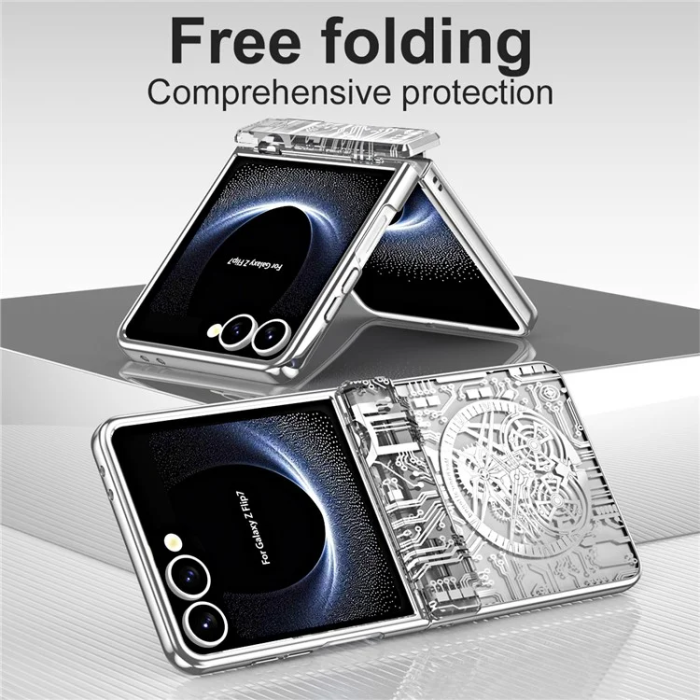 A-One Brand - Galaxy Z Flip 7 Mobilskal Mechanical Legend - Silver