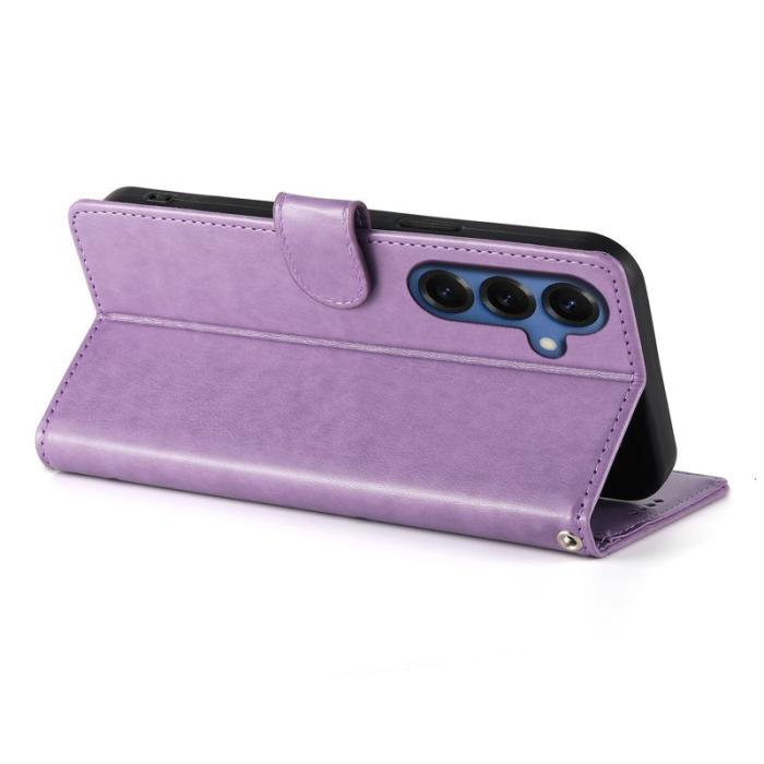 OEM - Samsung Galaxy S26 Plånboksfodral Fjäril Blommönster Konstläder - Lila