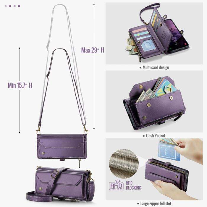 Caseme - CASEME Plånboksfodral Konstläder för Samsung Galaxy A17 5G - Lila