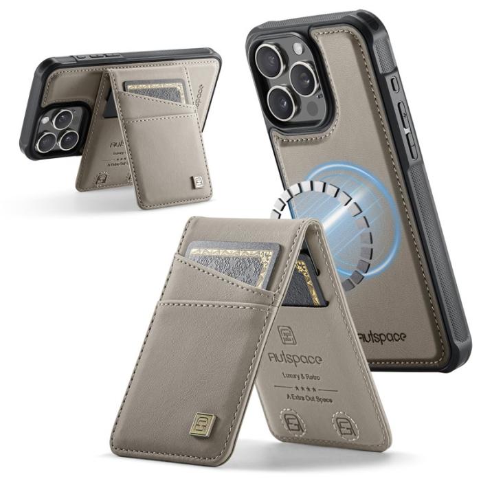 AUTSPACE - AUTSPACE iPhone 15 Pro Fodral KonstLäder - Grå