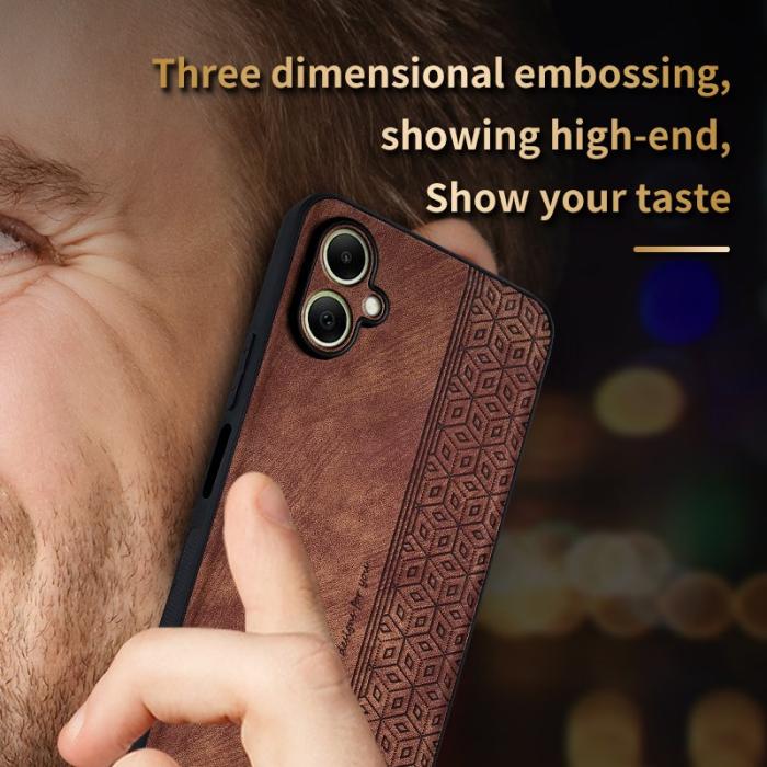 AZNS - AZNS Samsung Galaxy A06 4G Fodral KonstLäder - Svart