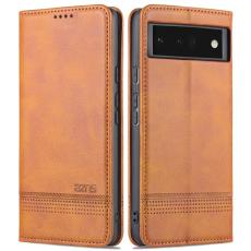 AZNS - AZNS Smooth Design Pl&aring;nboksfodral f&ouml;r Google Pixel 6 Pro - Konstl&auml;der - Brun