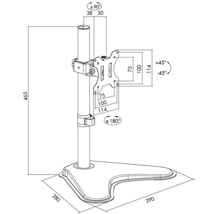 LogiLink - LOGILINK Monitorställ / Fot Single 13-32