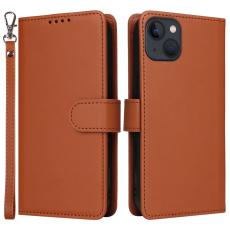 BETOPNICE - BETOPNICE iPhone 13 Pl&aring;nboksfodral Magnetiskt Avtagbart Konstl&auml;der - Brun
