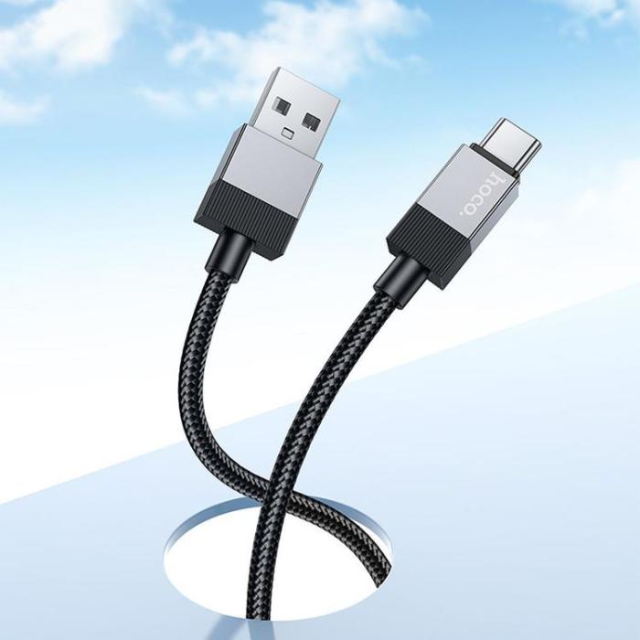 Hoco - Hoco USB-A - USB-C 3A Kabel 1m X110 - Svart