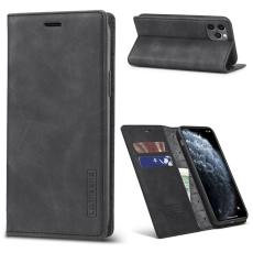 LC.imeeke - LC.IMEEKE iPhone 11 Pro Max Pl&aring;nboksfodral i Konstl&auml;der - Svart