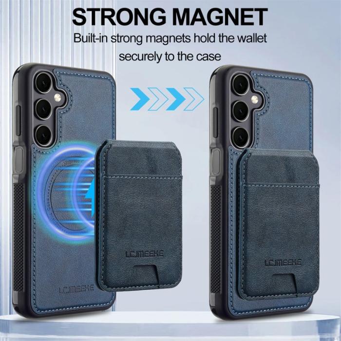 LC.imeeke - LC.IMEEKE L3 Samsung Galaxy A17 Fodral KonstLäder - Blå