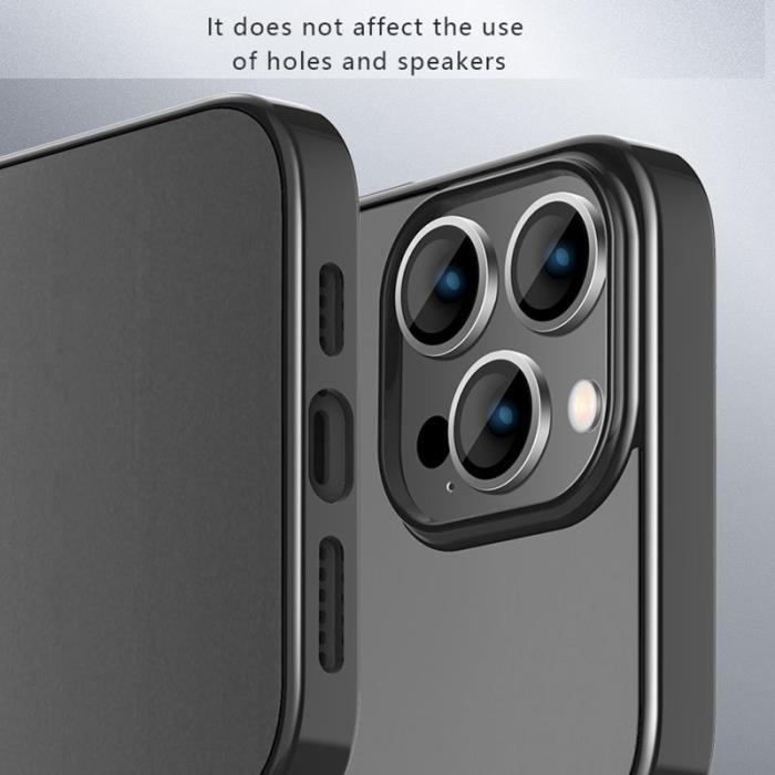 X-Level - X-LEVEL Mobilskal till iPhone 15 Pro Transparent Anti-fingeravtryck Svart
