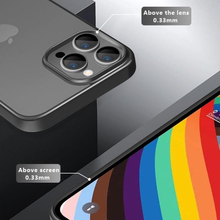 X-Level - X-LEVEL Mobilskal till iPhone 15 Pro Transparent Anti-fingeravtryck Svart