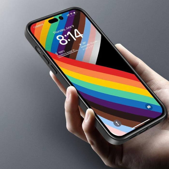 X-Level - X-LEVEL Mobilskal till iPhone 15 Pro Transparent Anti-fingeravtryck Svart