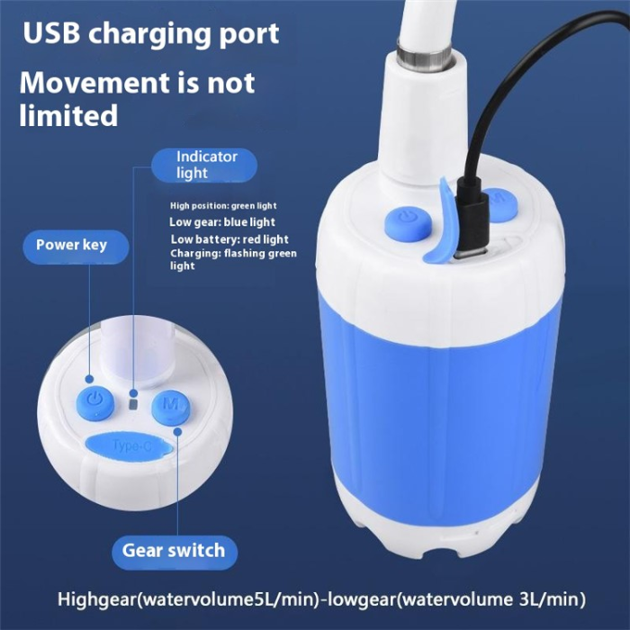 OEM - Elektrisk Dusch för Utomhuscamping 4000mAh