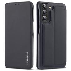 LC.imeeke - LC.IMEEKE Samsung Galaxy S22 Fodral - KonstL&auml;der - Svart