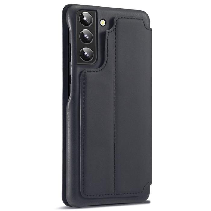 LC.imeeke - LC.IMEEKE Samsung Galaxy S22 Fodral - KonstLäder - Svart