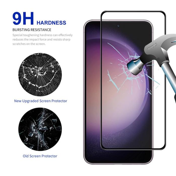 A-One Brand - [2-PACK] Galaxy S23 FE Härdat Glas Skärmskydd - Svart