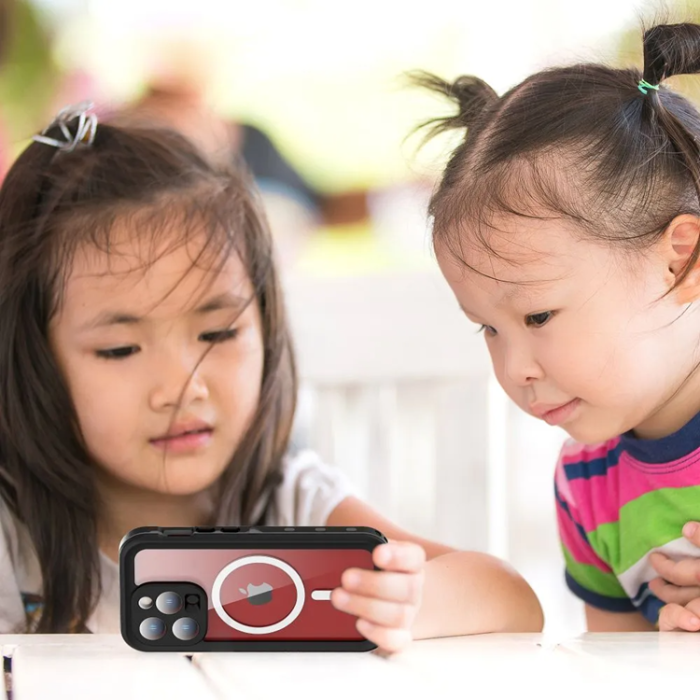 OEM - Shellbox iPhone 15 Pro Mobilskal MagSafe GT Vattentät - Svart