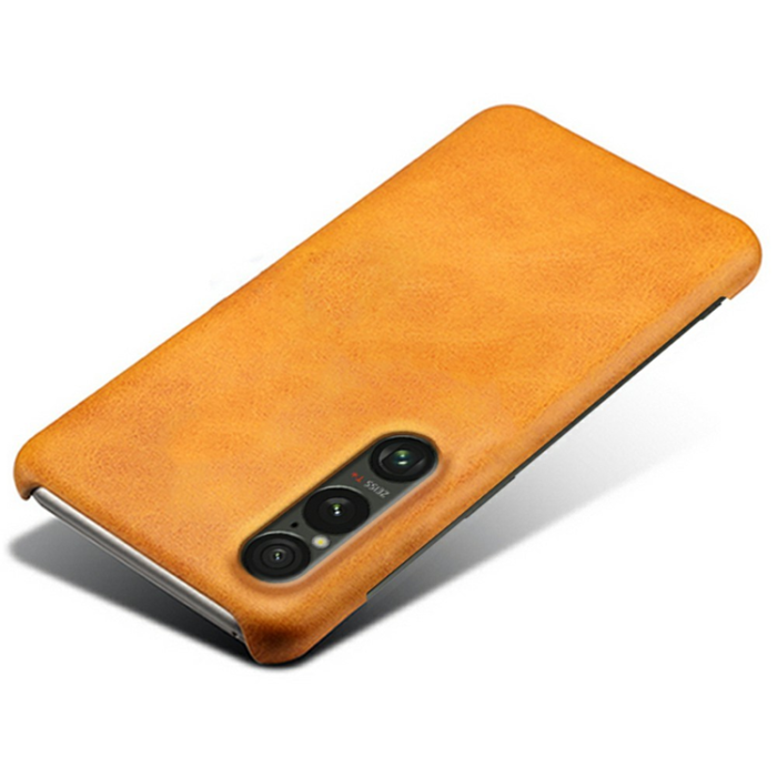 A-One Brand - Sony Xperia 1 VII Mobilskal Calfskin Texture PU-Läder - Orange