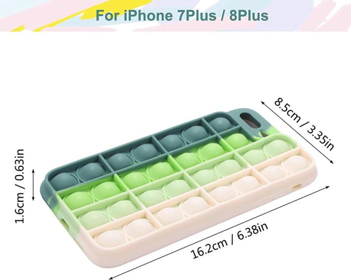 UTGATT1 - Pop it fidget skal till iPhone 7 Plus & iPhone 8 Plus - Grön