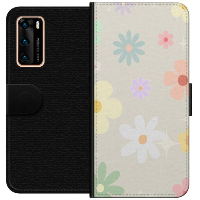 iSecrets - Plånboksfodral till Huawei P40 med fejdande blommor