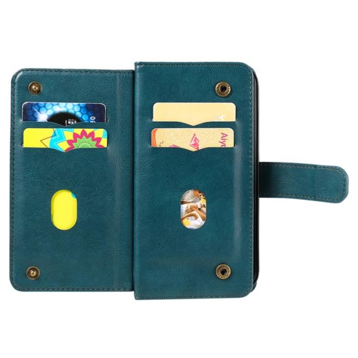 OEM - Samsung Galaxy S26 Plus Fodral Äkta Läder Ställ - Grön