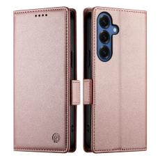 OEM - Samsung Galaxy S26 Fodral Konstl&auml;der St&auml;llfunktion - Ros&eacute;guld