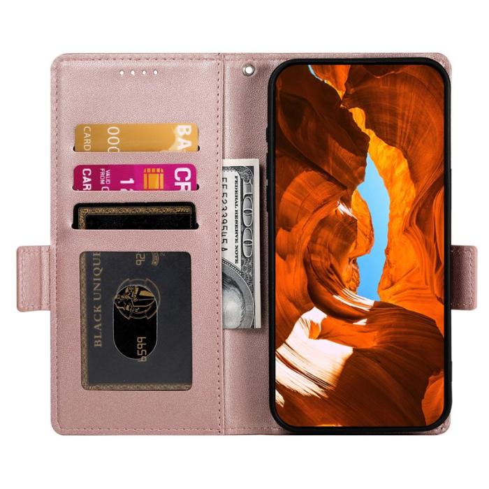 OEM - Samsung Galaxy S26 Fodral Konstläder Ställfunktion - Roséguld
