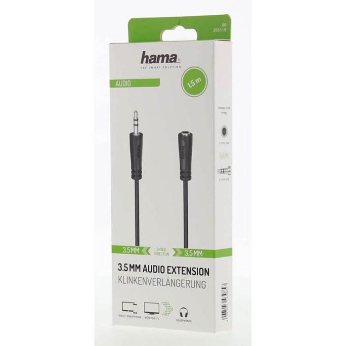 Hama - Hama Kabel Ljud 3.5mm-3.5mm Förlängning 1.5m