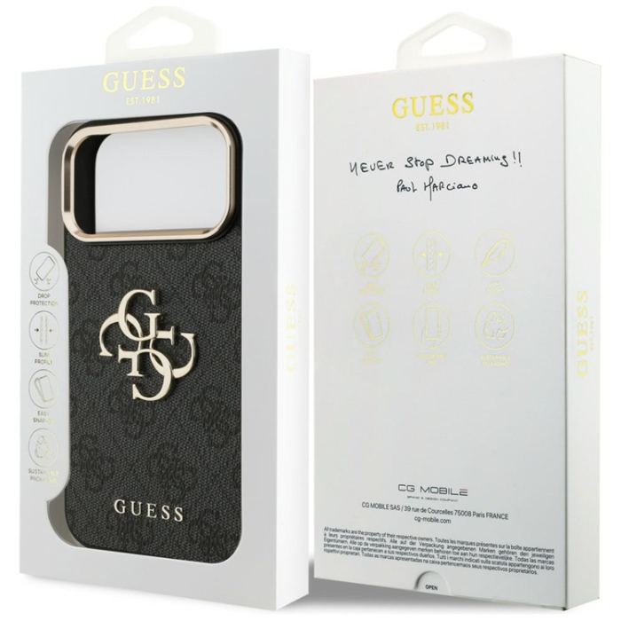 Guess - Guess Mobilskal För iPhone 18 Pro Max/17 Pro Max Magsafe 4G Big 4G Classic Logo