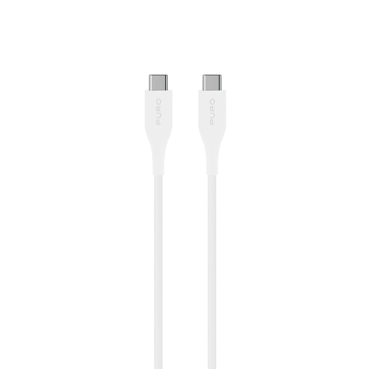 Puro Plain USB-C - USB-C 2A 1m Kabel - Vit | 3541 | AlltMobil