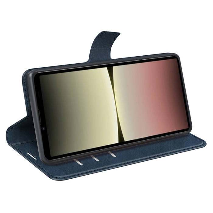A-One Brand - Sony Xperia 10 V Plånboksfodral Folio Flip Calf - Blå