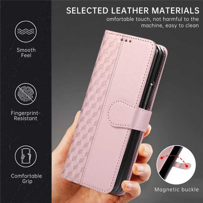 A-One Brand - Galaxy Z Fold7 Plånboksfodral 3D Rhombus Grid Imprinted